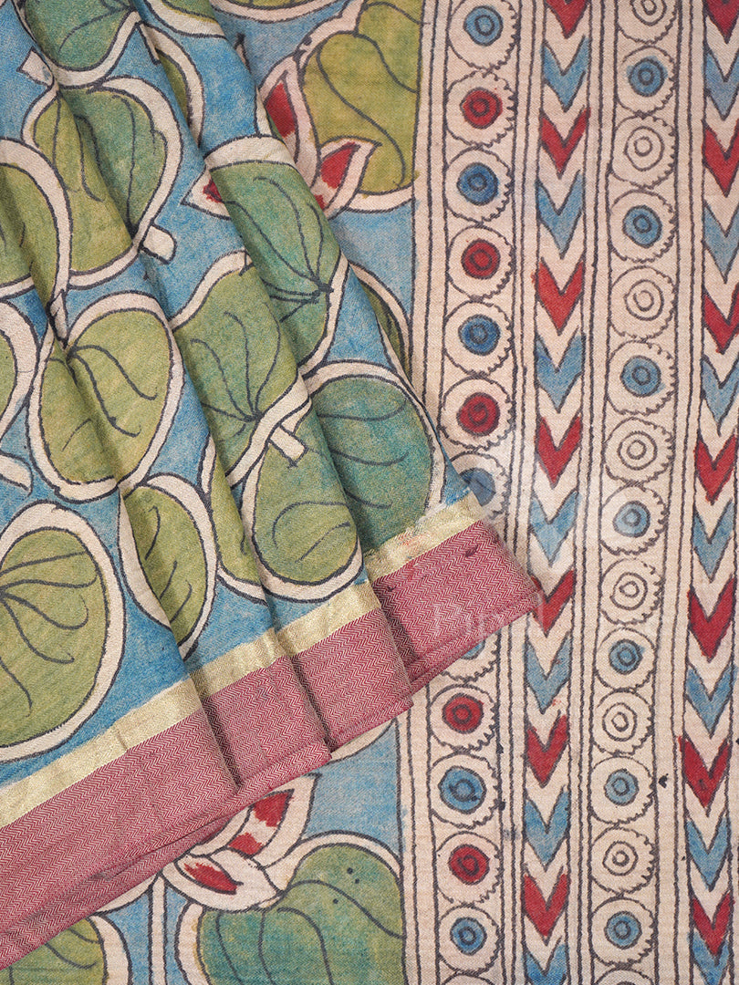 Kalamkari On Tussar Cotton