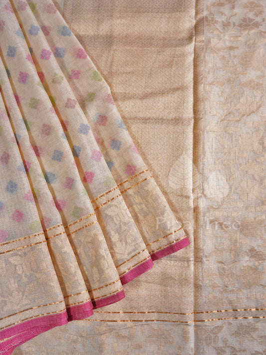 Ivory Coloured Banaras Cotton