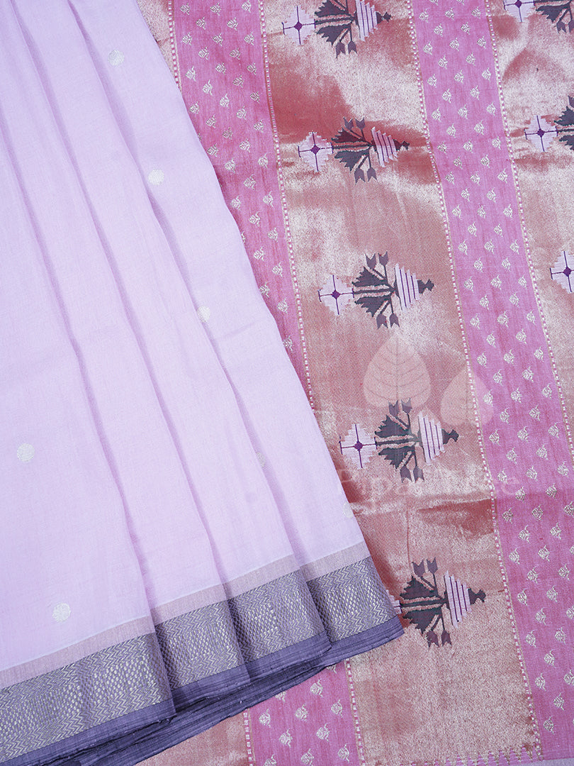 Paithani Linen In Pink