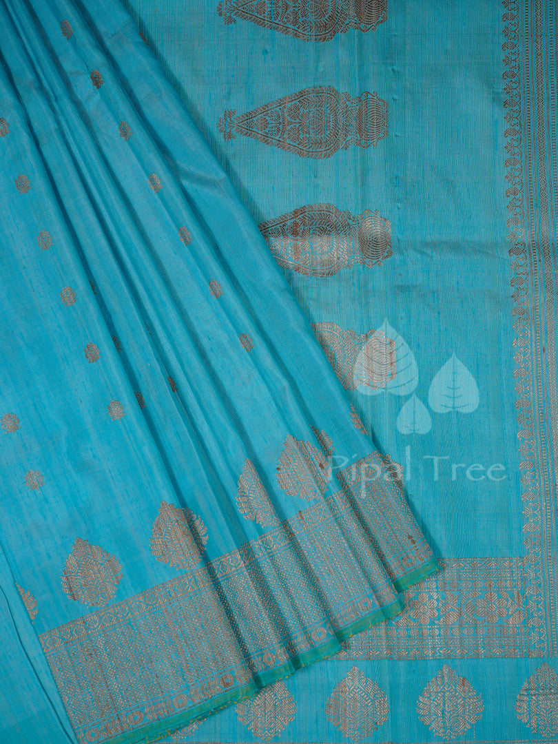 Blue Raw Silk