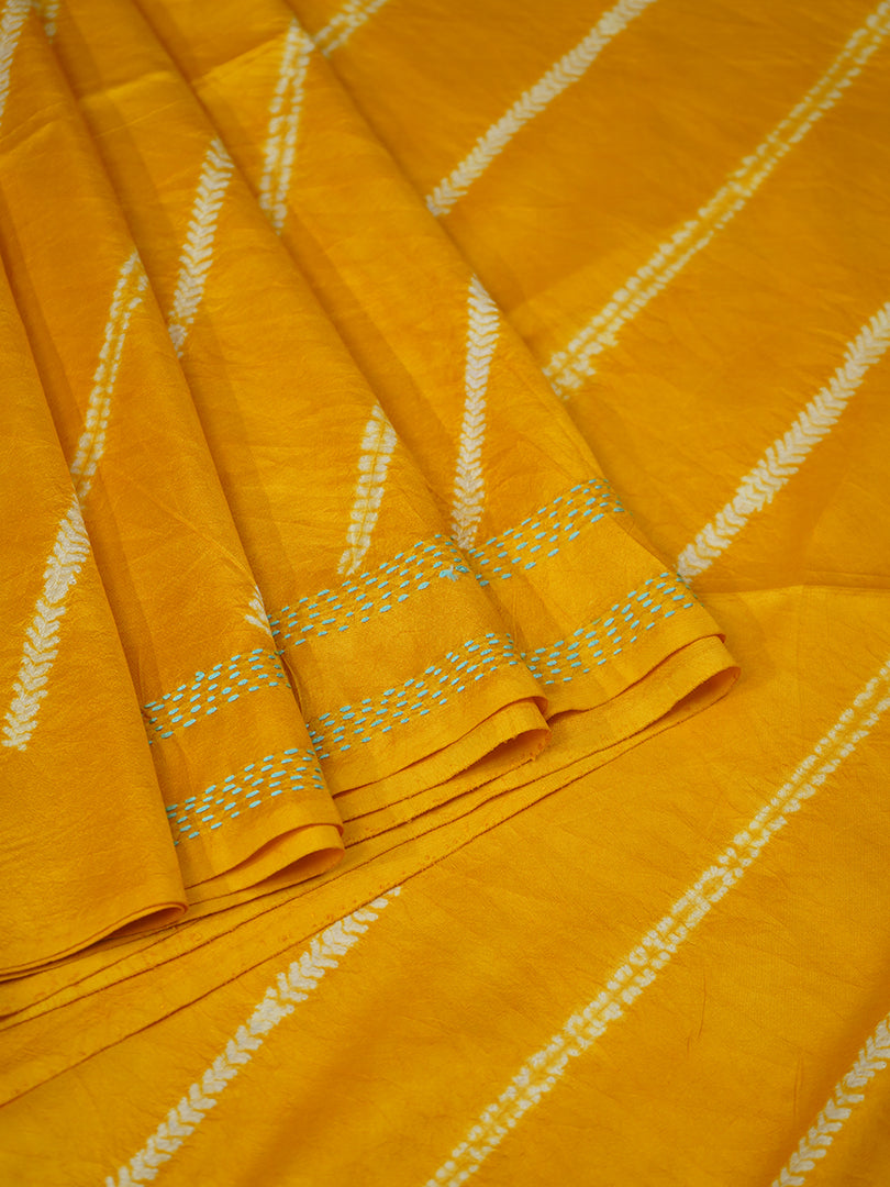 Yellow Shibori Lehariy