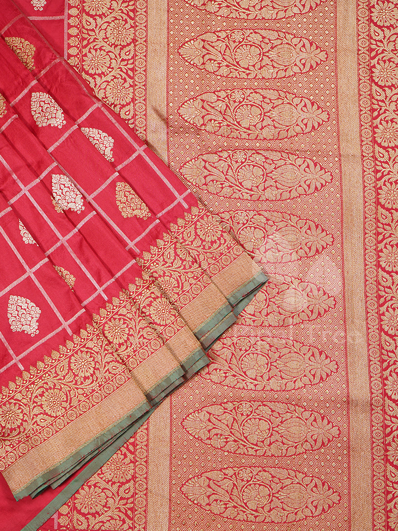 Red Banaras Silk