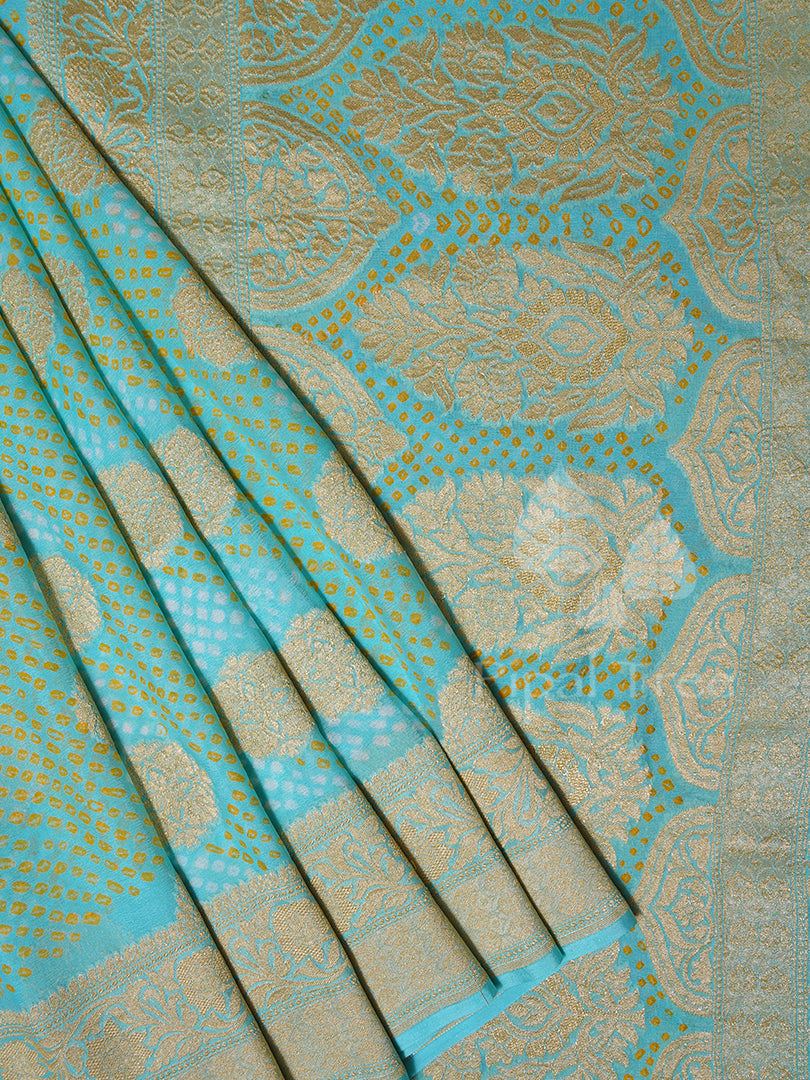 blue banaras georgette