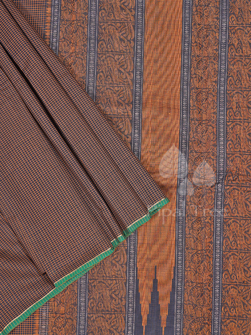 Black Kanchi Cotton Checks