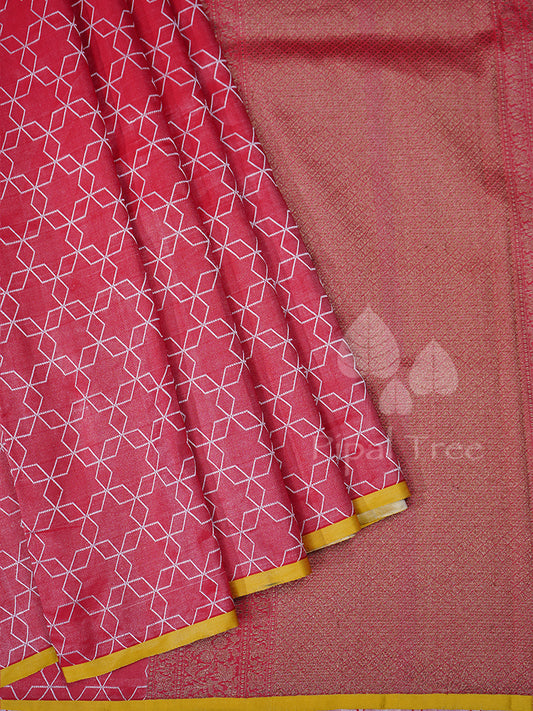 Red Satin Banaras