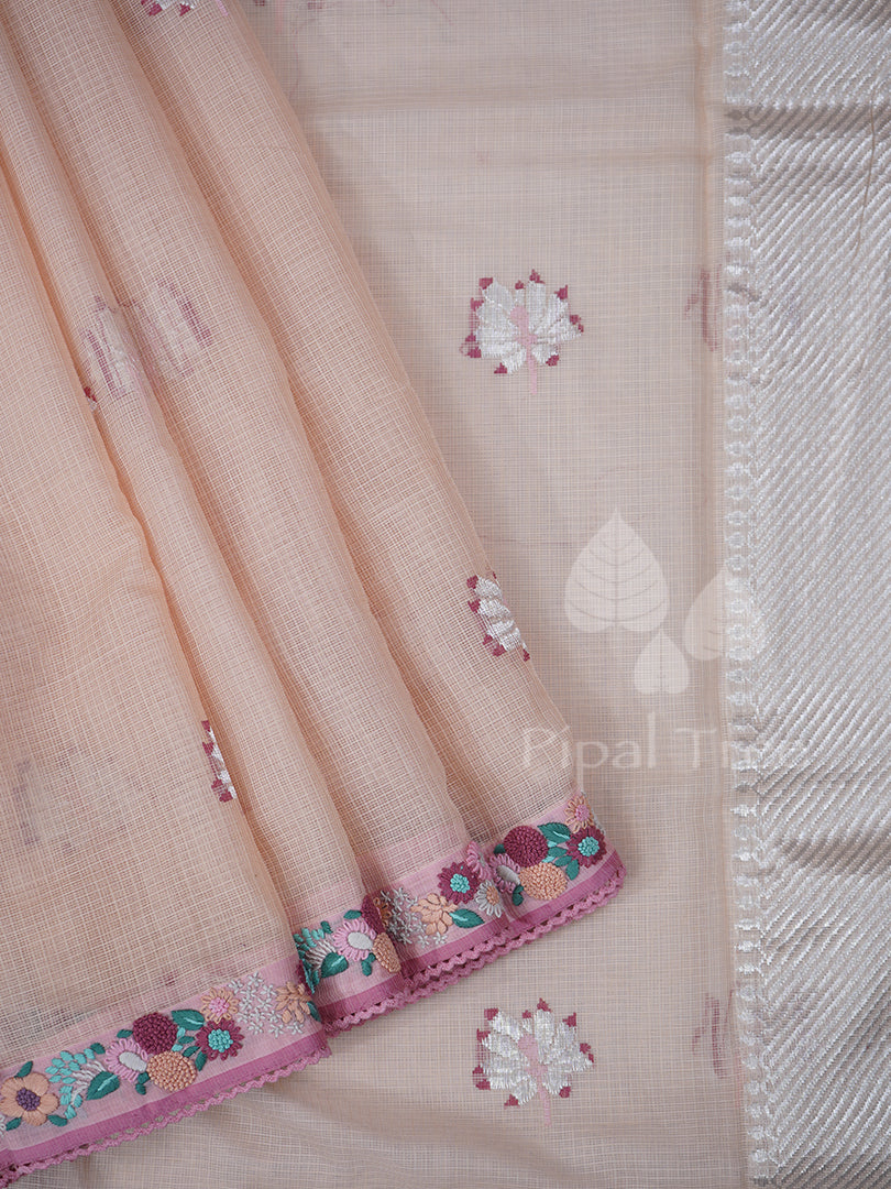 Peach Kota Embroidery