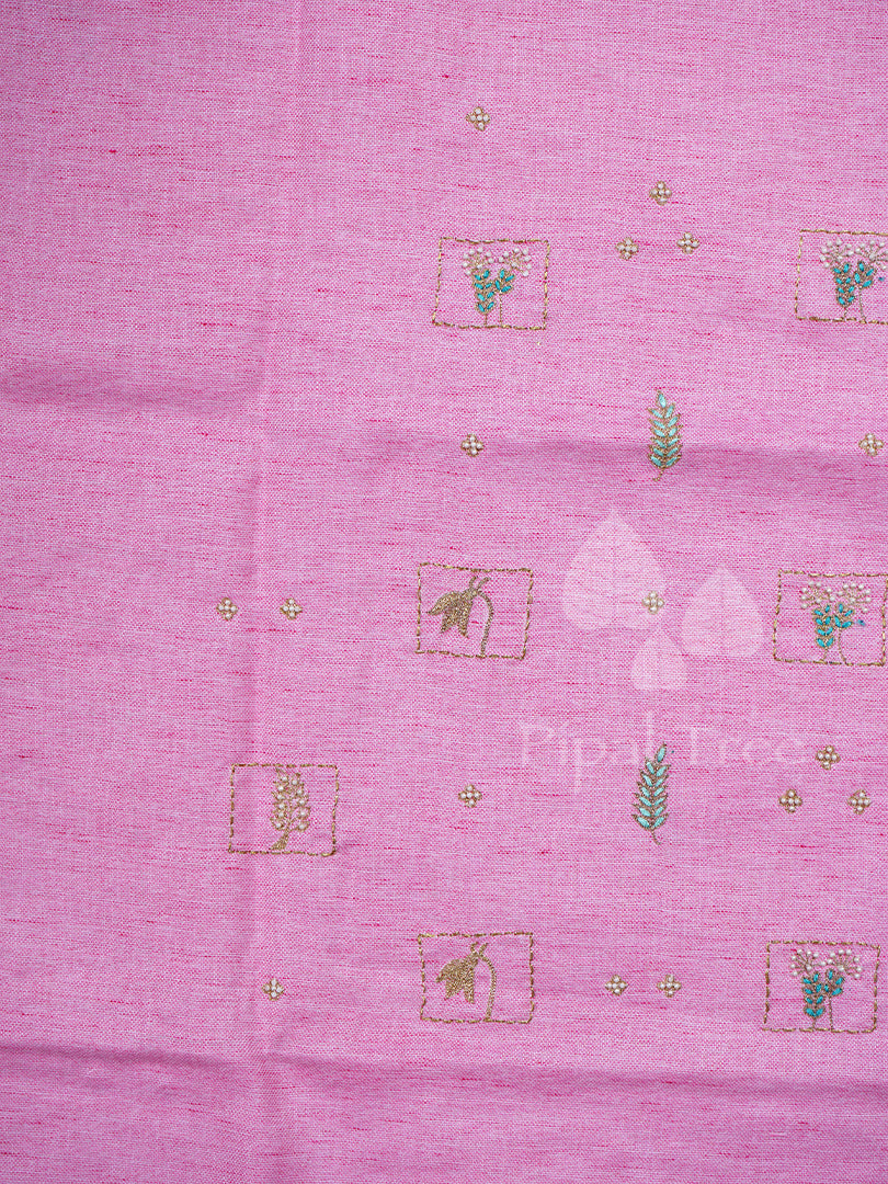 Pink Line Cotton Fabric