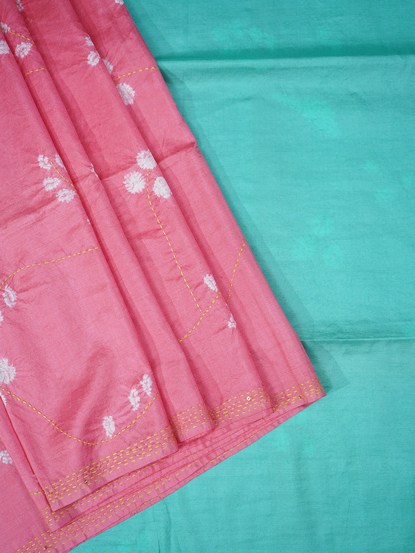 Peach Green Shibori