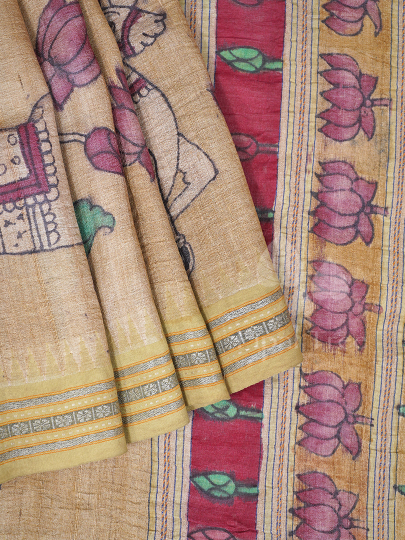 Kalamkari On Vidharba Tussar