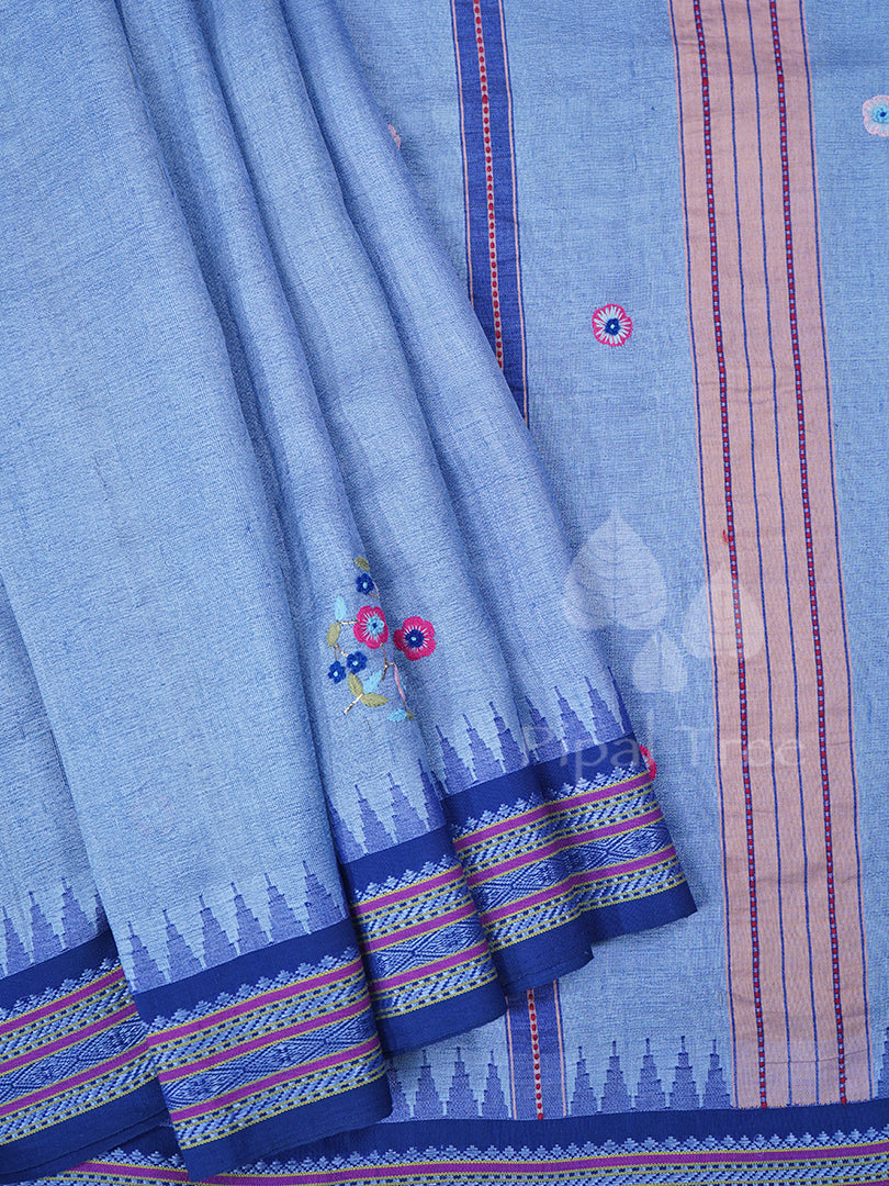 Vidarbha Tussar Blue