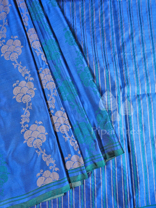 Navy Blue Banrasi Saree