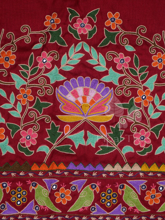red linen cotton blouse fabric