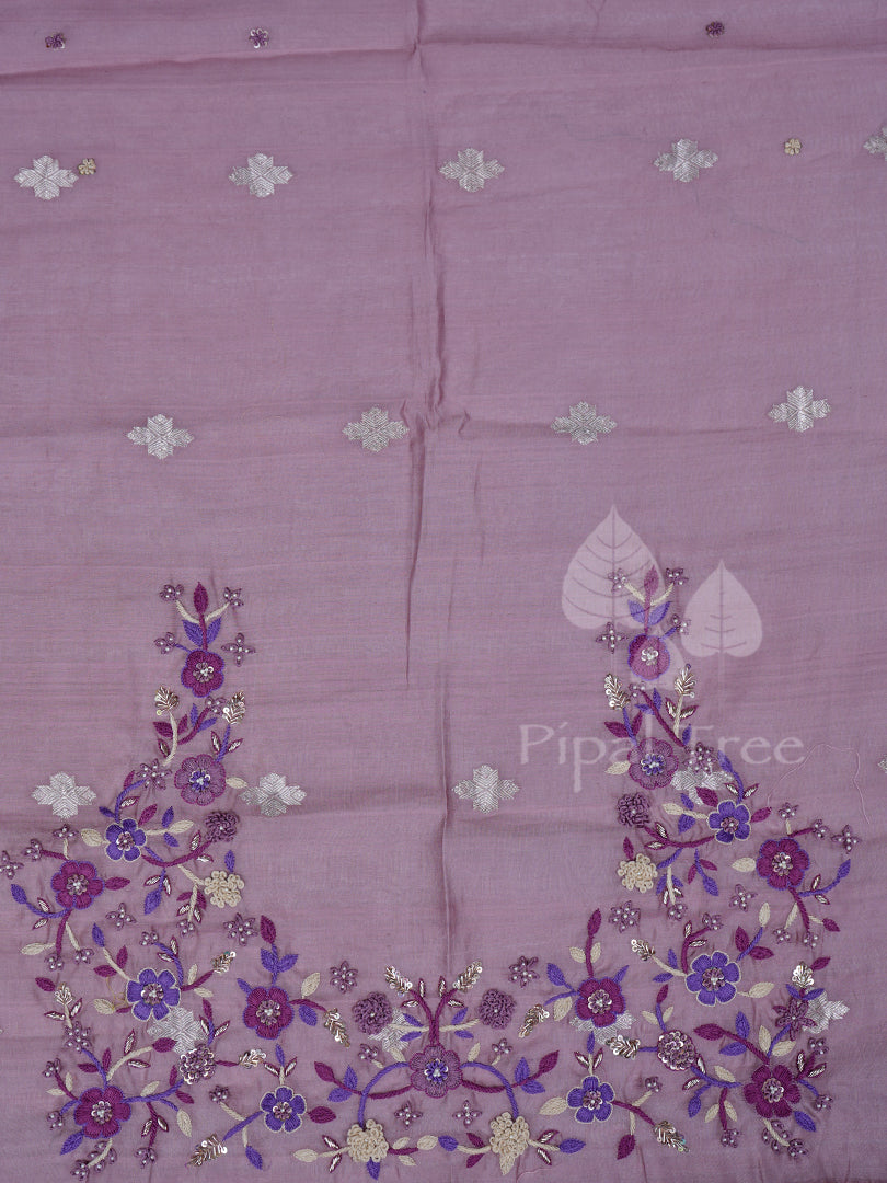 Voilet Chanderi Fabric