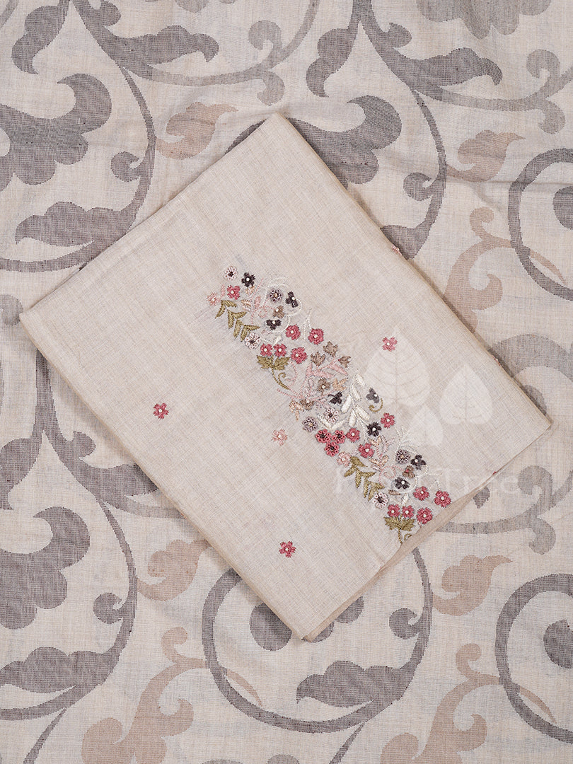 Cream Eri Silk All Over Jamdani