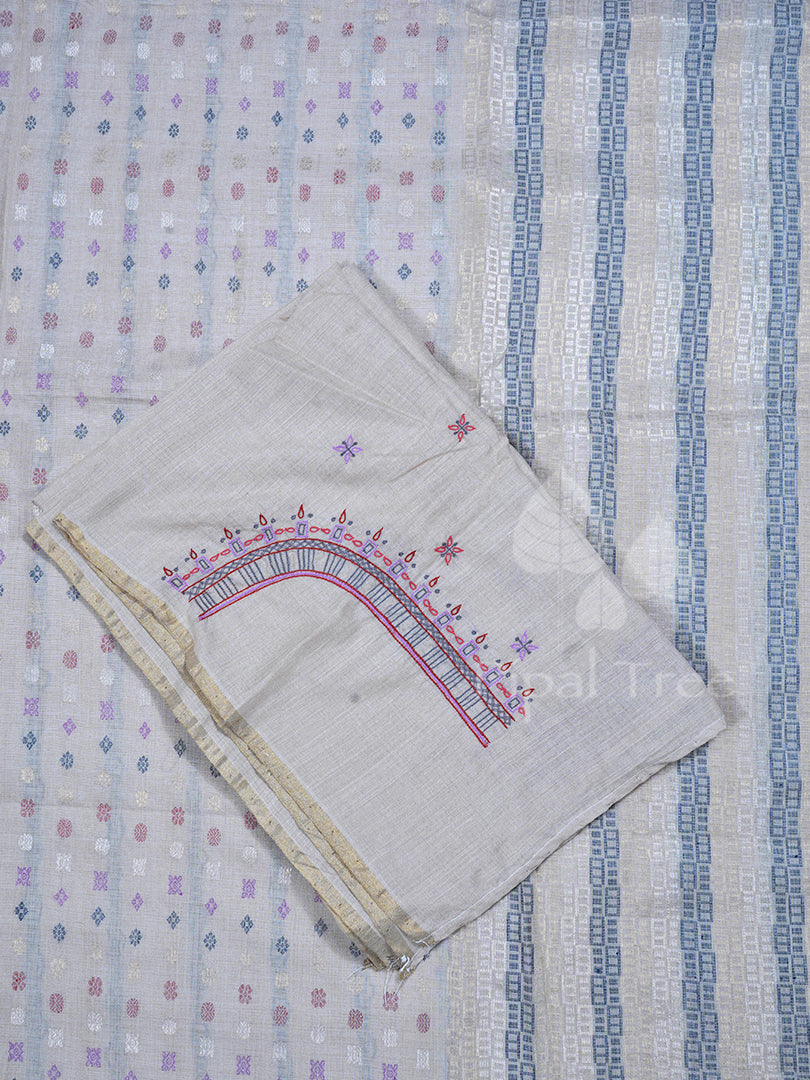 Beige Tussar Partly