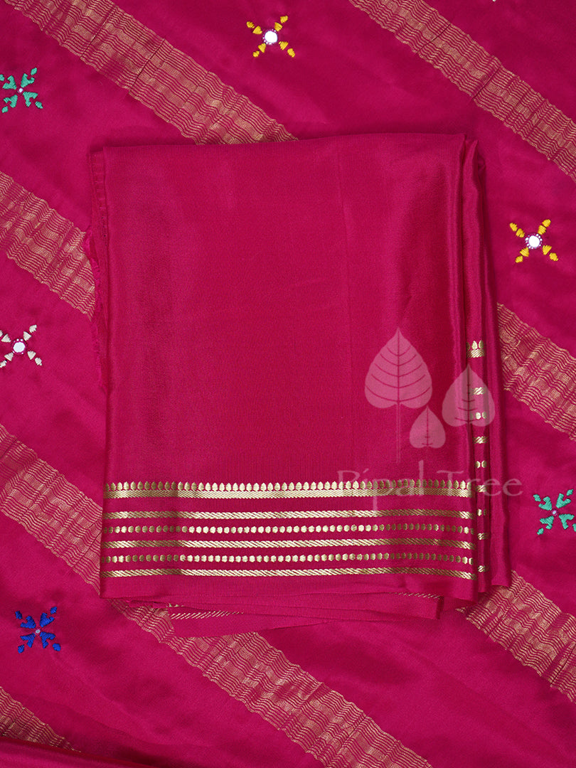 Pink Crepe Embroidery
