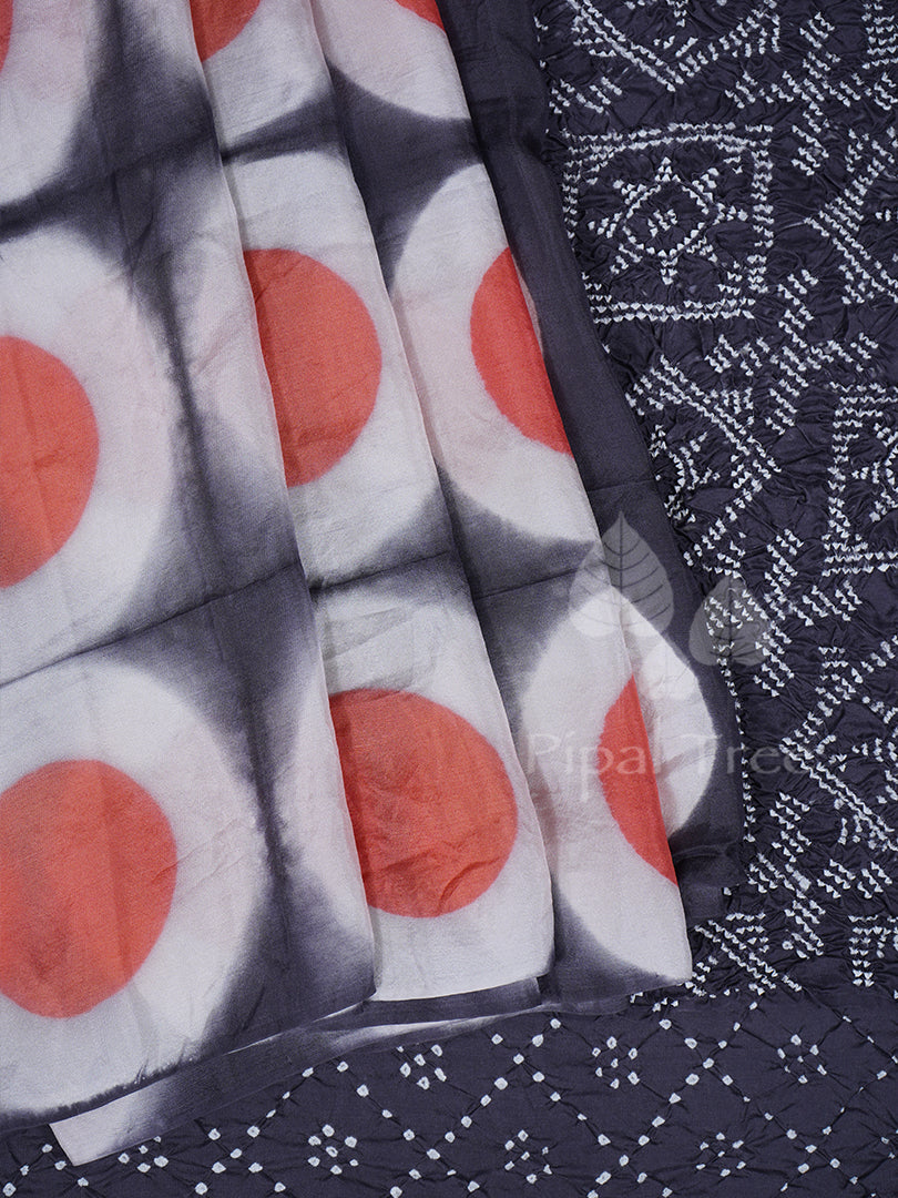 Black Clampdye Bandini fabric by Piple Tree