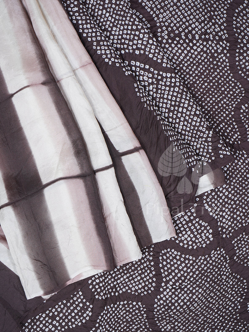 Brown Clampdye Bandini fabric by Piple Tree