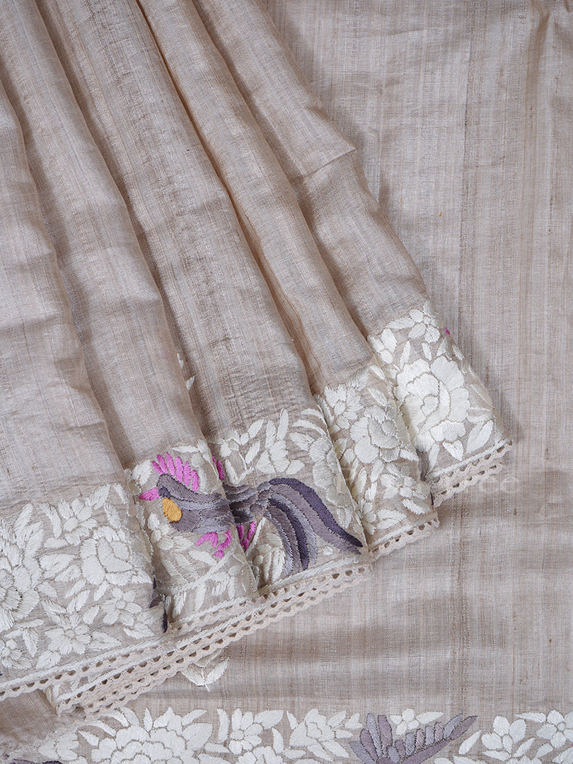 Tussar Parsi Gara saree by Piple Tree