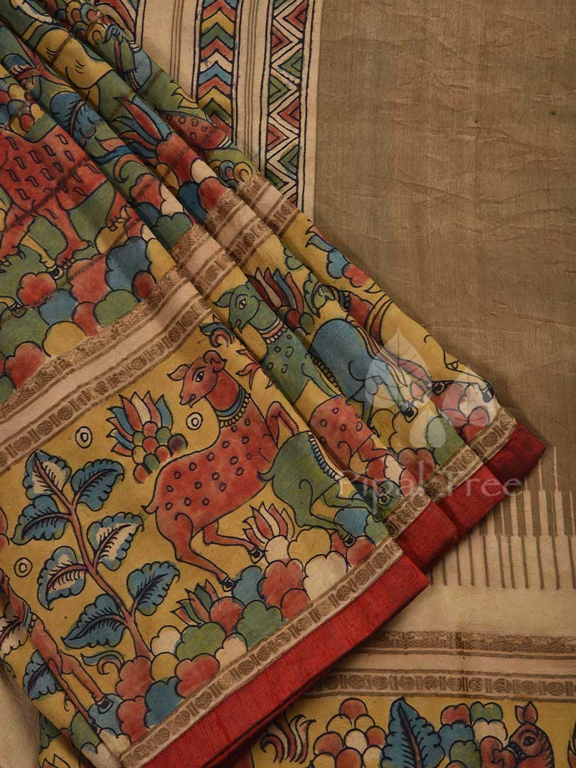 Kalamkari on Kanjeevaram