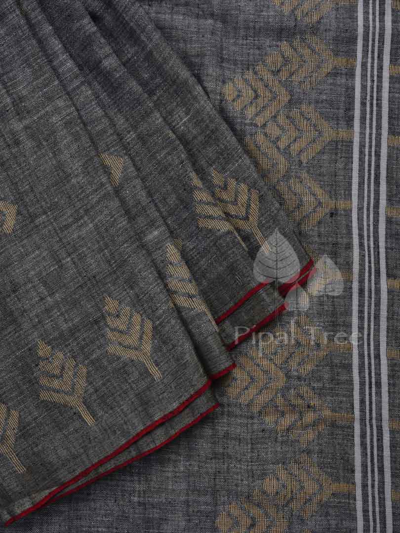Grey Linen Jamdani