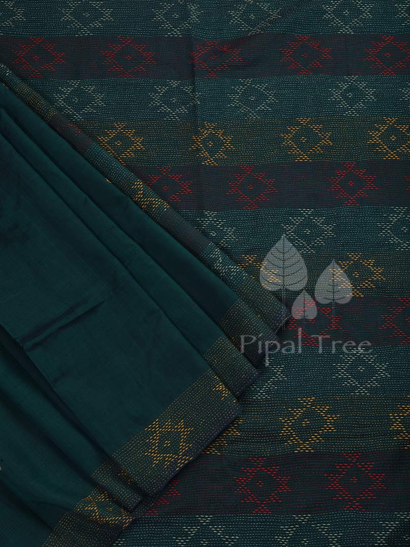 Mangalgiri saree with Kantha embroidery by Piple Tree