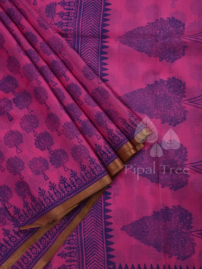 Pink Silk Kota Printed