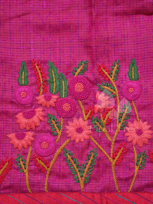 Pink Tussar Fabric