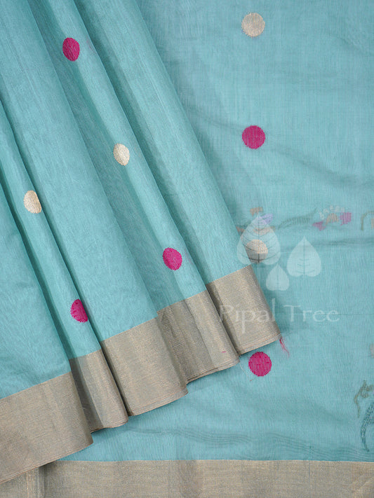 Teal Green Chanderi