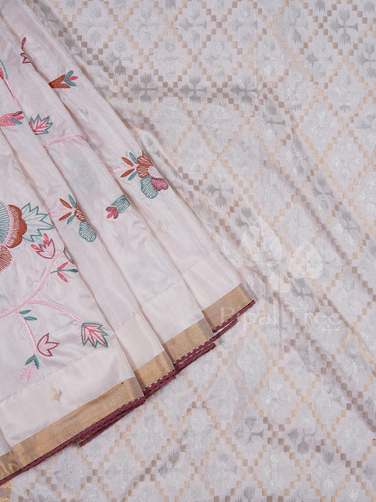 Cream Coloured Uppada Embroidery