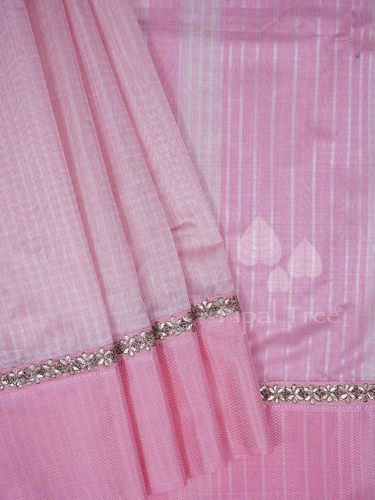 Pink Maheshwari Gota Border