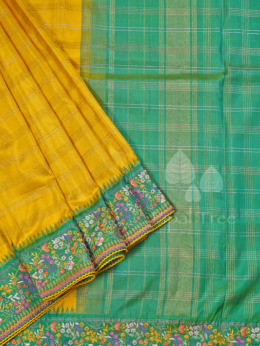 Yellow Green Border Embroidery
