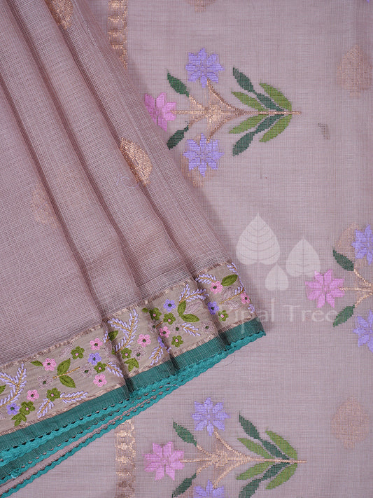 Beige Green Kota Embroideey
