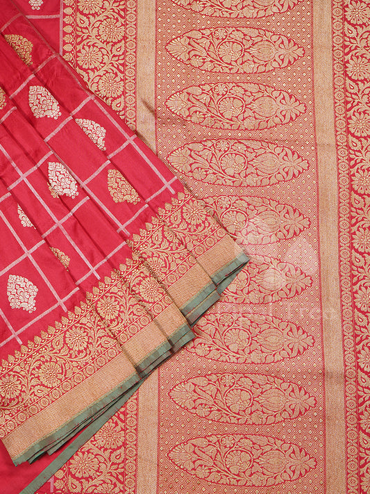 Red Banaras Silk