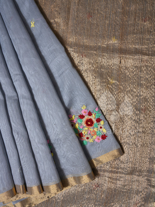 Gray Madhubhani Embroidered