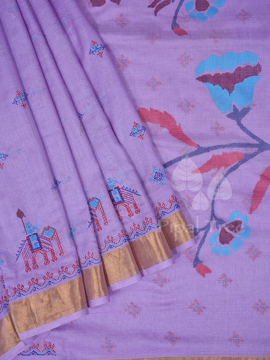 Pallu Jamdaani Khadi Cotton