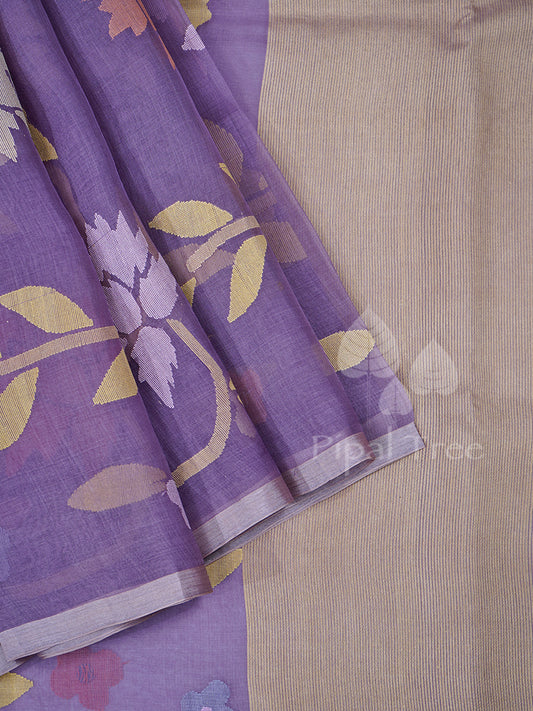 Purple Jamdani