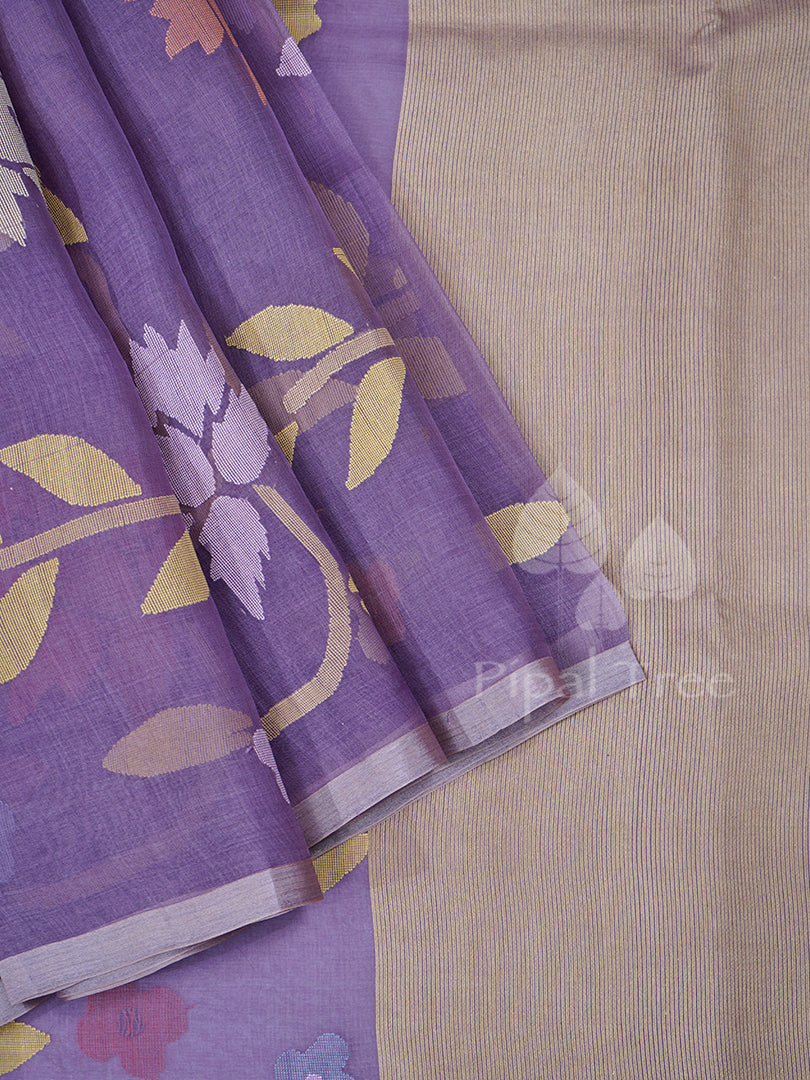 Purple Jamdani