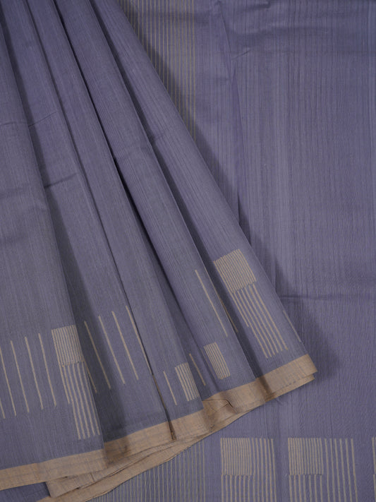 Grey Cotton With Woven Border