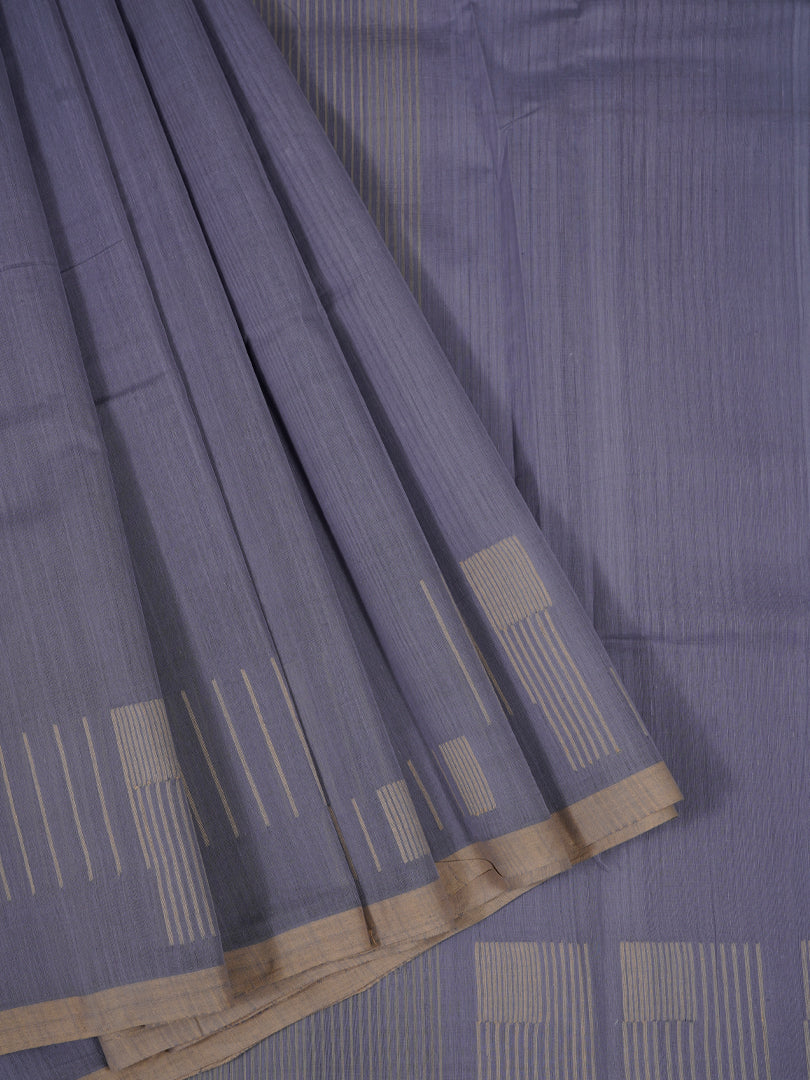 Grey Cotton With Woven Border