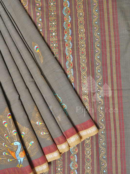 Patachitra Paint On Natural Dye Khadi