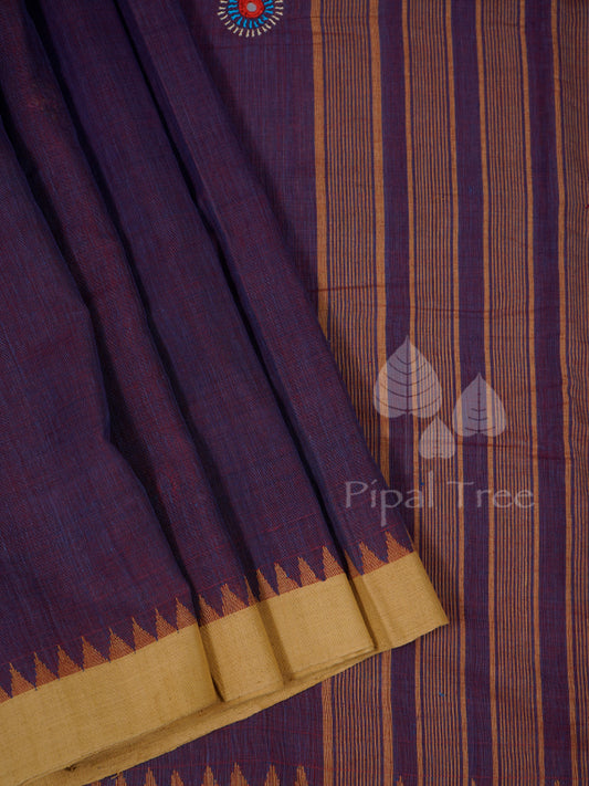 Purple Natural Dyed Khadi Lambani Embroidery