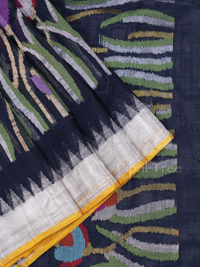 Navy Blue Ponduri Cotton