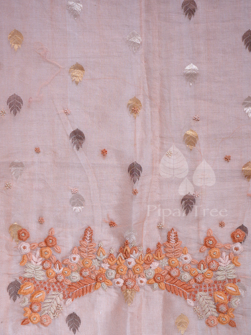 Pale Peach Moonga Fabric