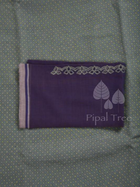 Grey Silk Linen Printed