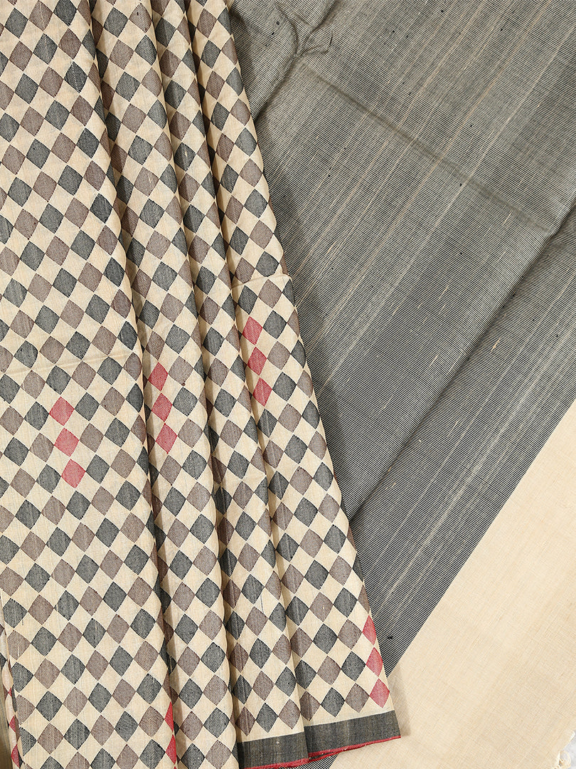 Moonga Tussar Cream all over weave
