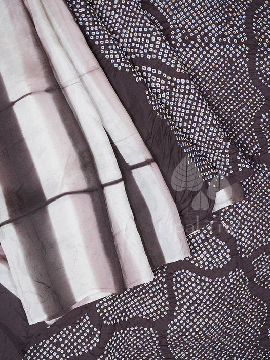 Brown Clampdye Bandini fabric by Piple Tree