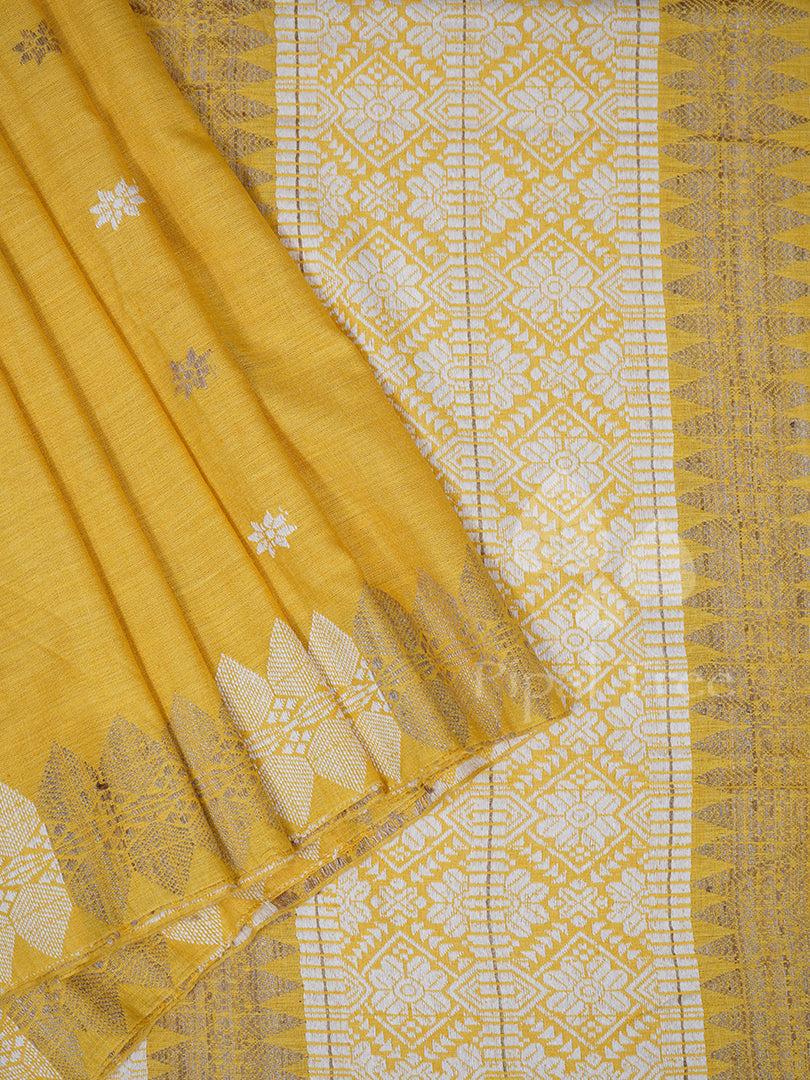 Yellow Assam Weaves fabric by Piple Tree