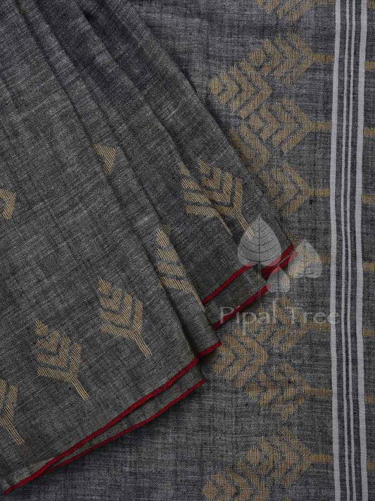 Grey Linen Jamdani