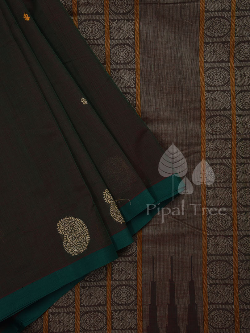 Green Borderless Kanchi Cotton
